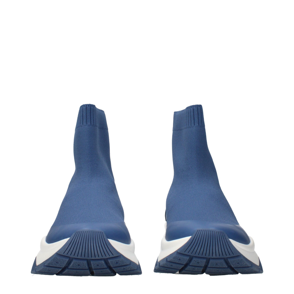 Jimmy Choo Blue Fabric Ankle Boots - Luxury Boutique Co