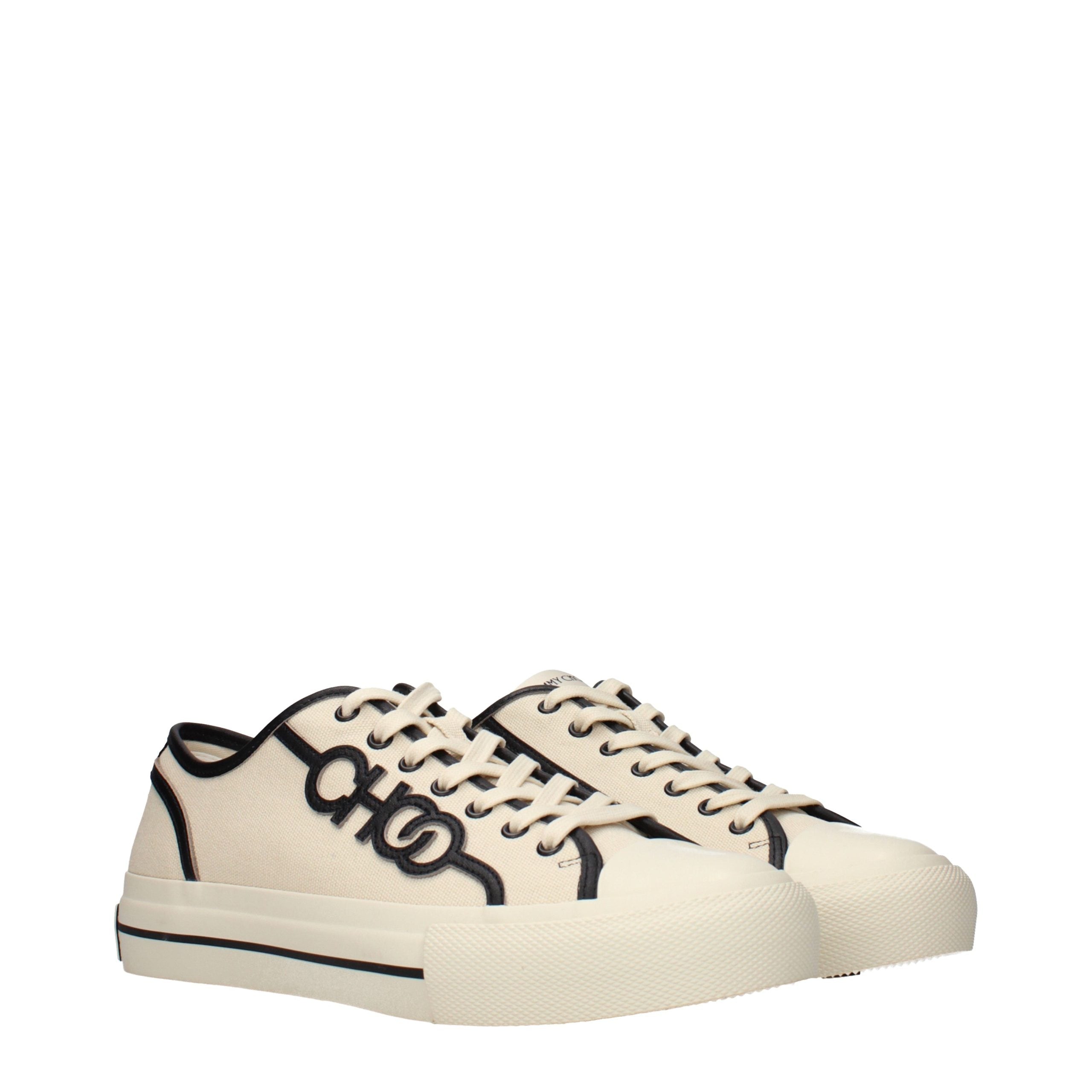 Jimmy Choo Beige Fabric Low Top Sneakers - Luxury Boutique Co