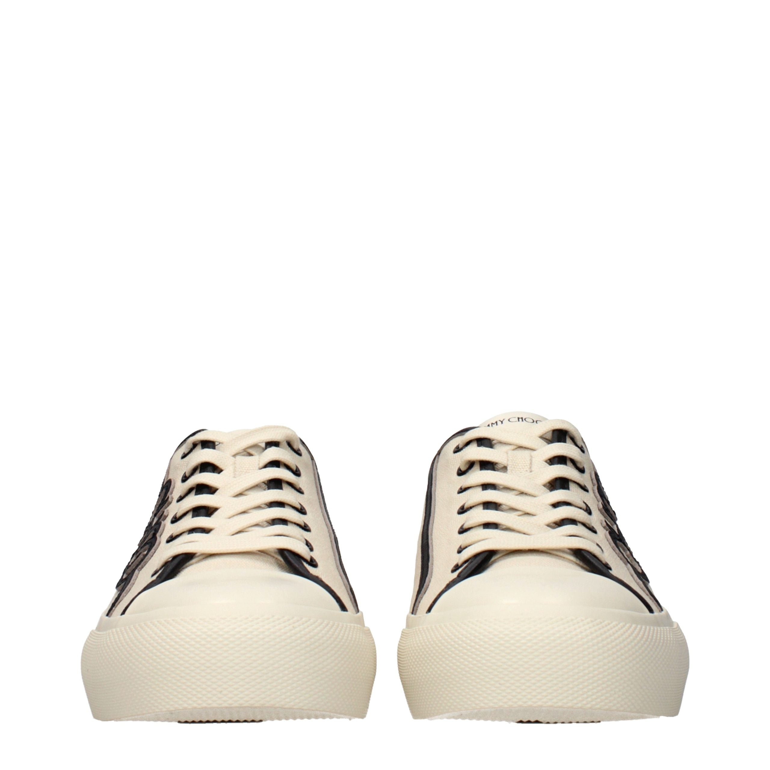 Jimmy Choo Beige Fabric Low Top Sneakers - Luxury Boutique Co