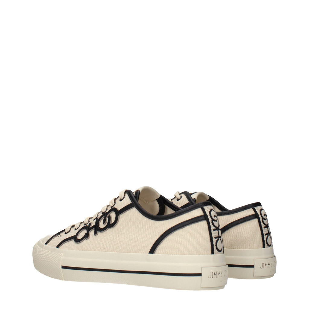 Jimmy Choo Beige Fabric Low Top Sneakers - Luxury Boutique Co