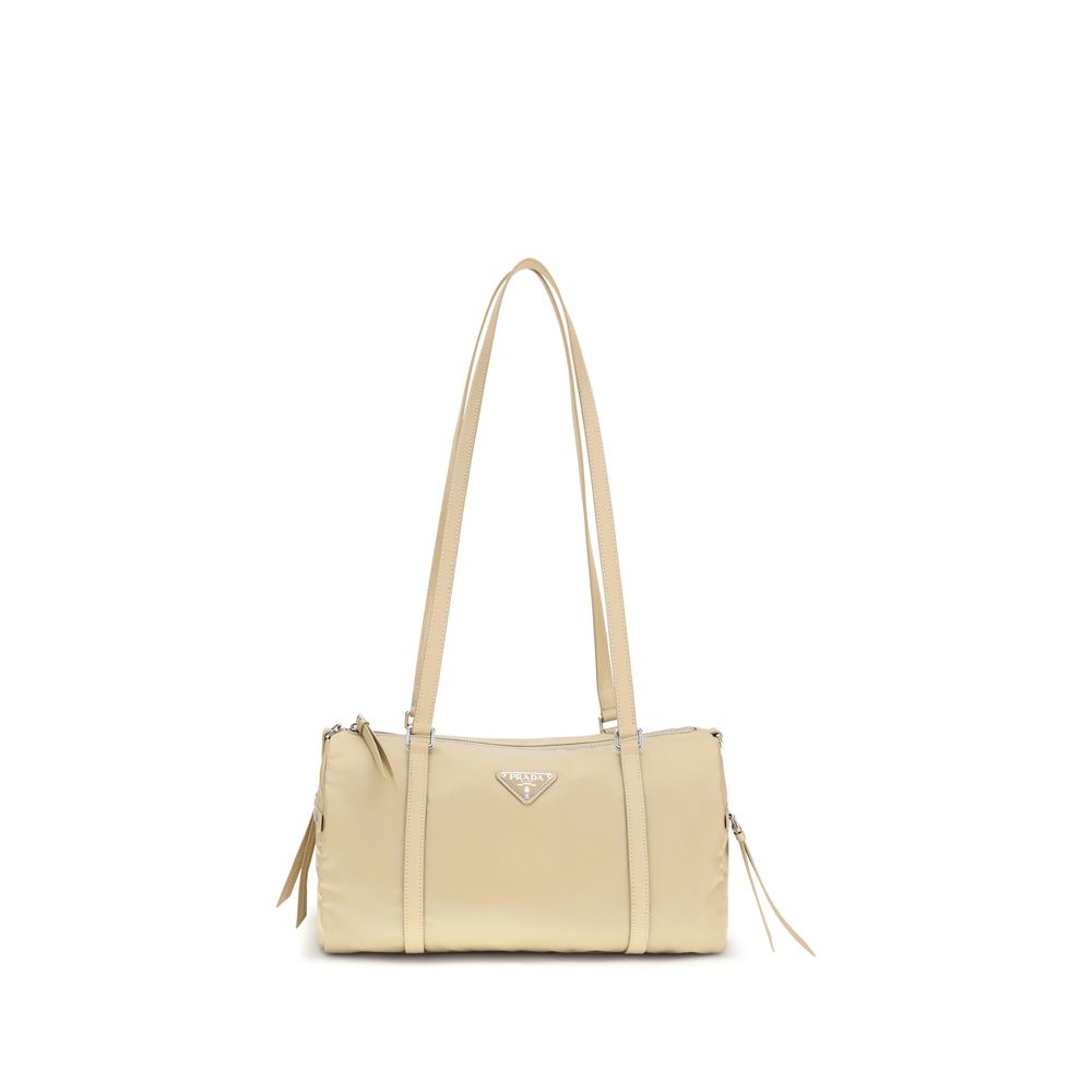 Prada Beige Polyamide Shoulder Bag - Luxury Boutique Co