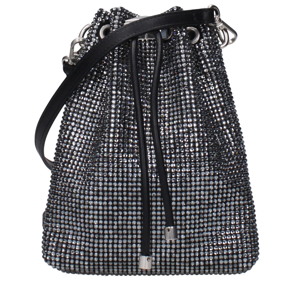 Jimmy Choo Black Satin Crossbody Bag - Luxury Boutique Co