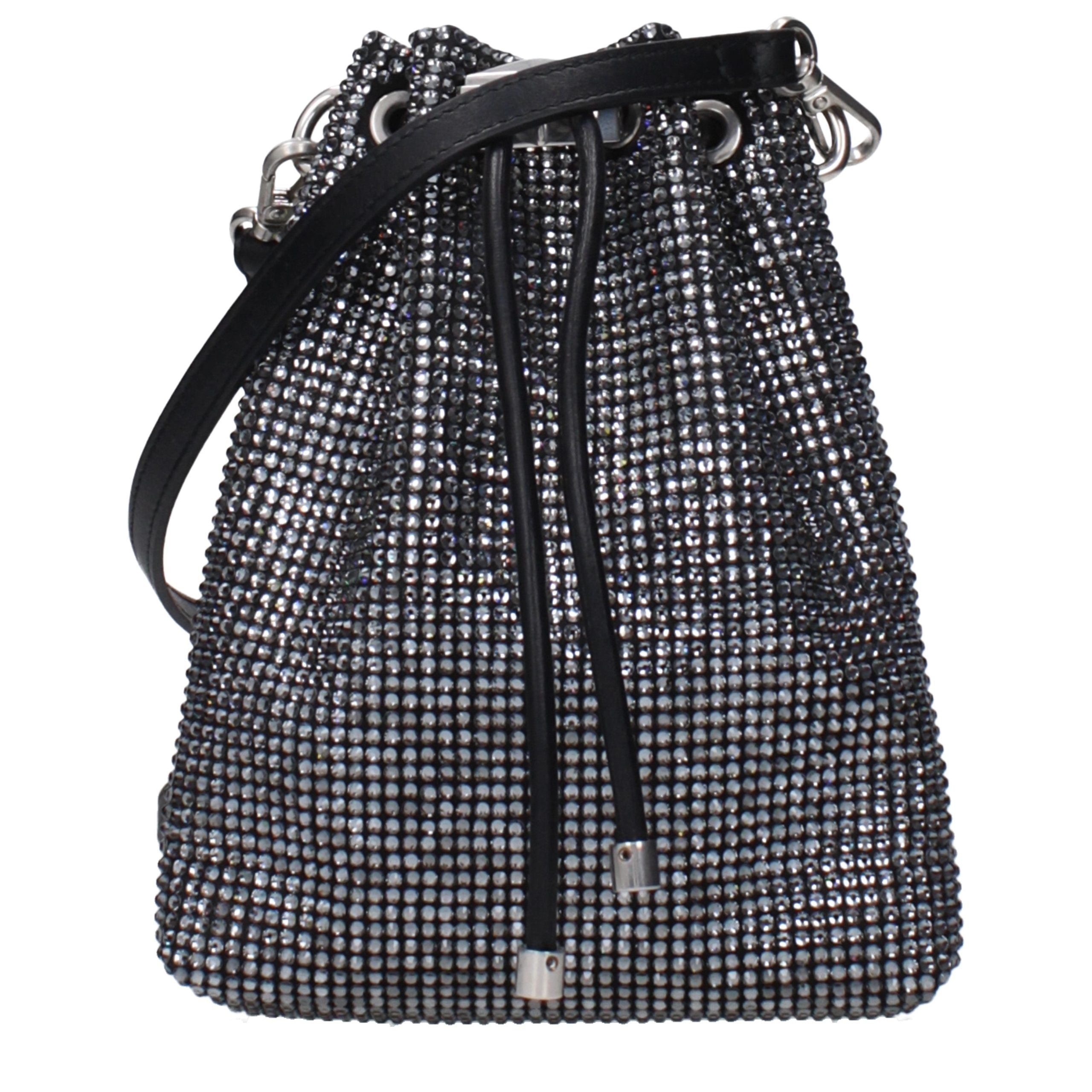 Jimmy Choo Black Satin Crossbody Bag - Luxury Boutique Co