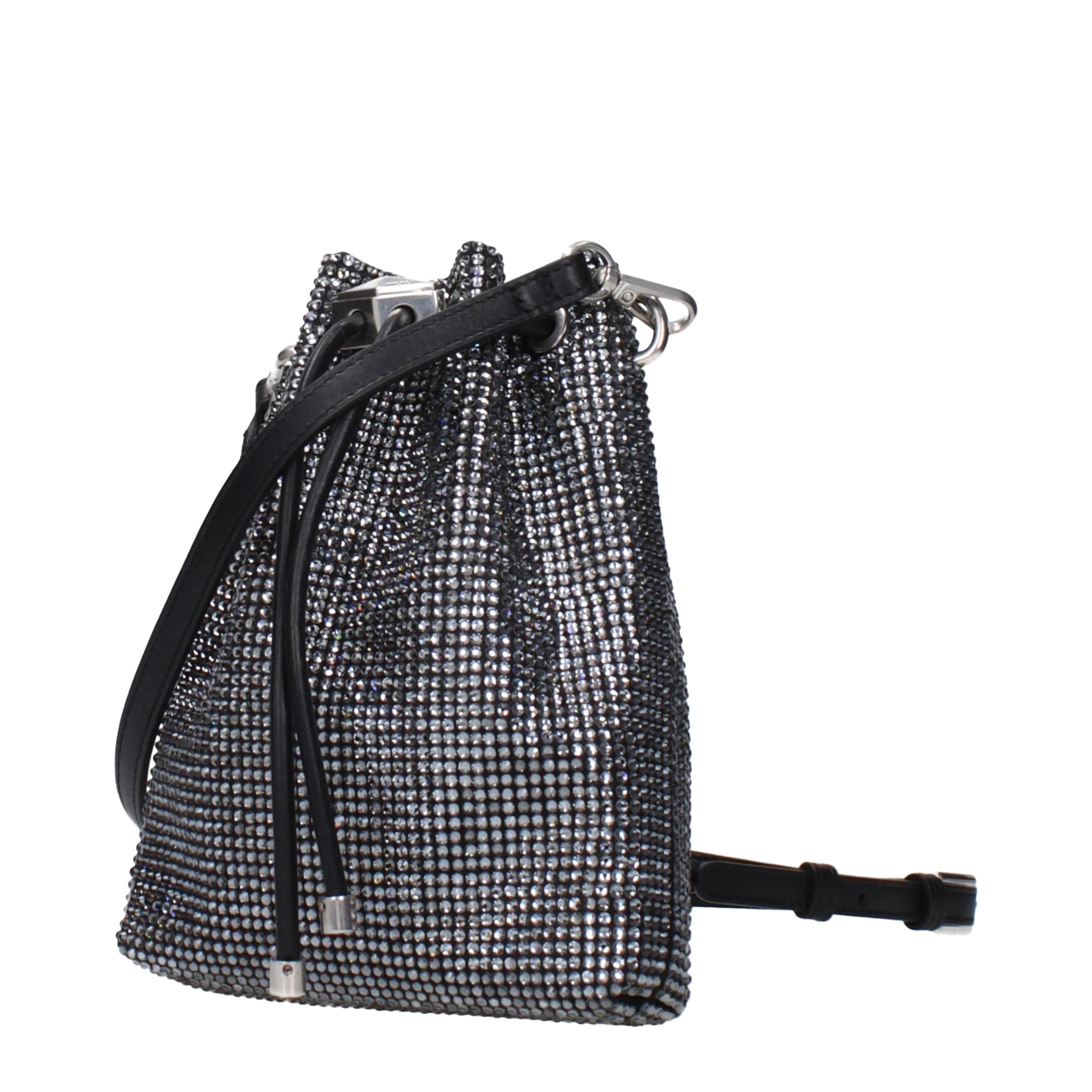Jimmy Choo Black Satin Crossbody Bag - Luxury Boutique Co