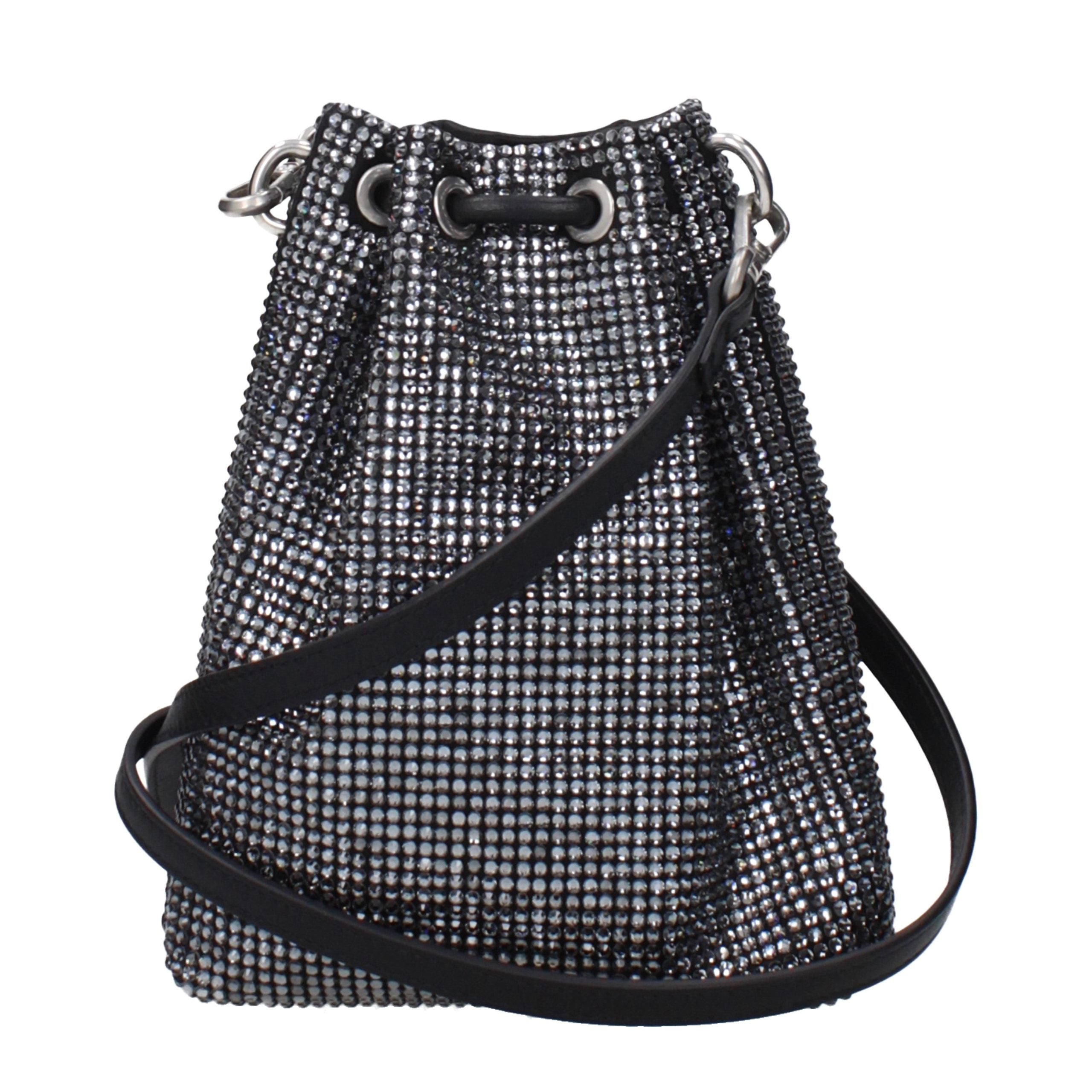 Jimmy Choo Black Satin Crossbody Bag - Luxury Boutique Co