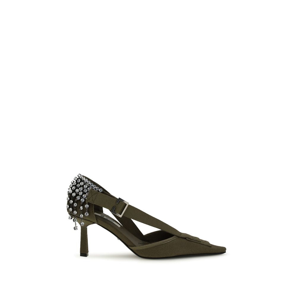 Prada Bicolor Cotton High Heel Pumps - Luxury Boutique Co