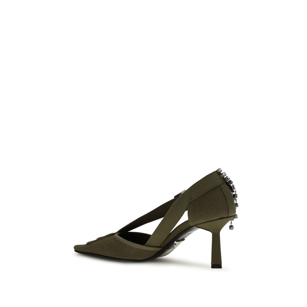 Prada Bicolor Cotton High Heel Pumps - Luxury Boutique Co