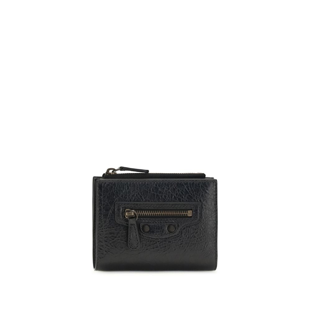 Balenciaga Black Lamb Ovis Aries Aries Wallet - Luxury Boutique Co