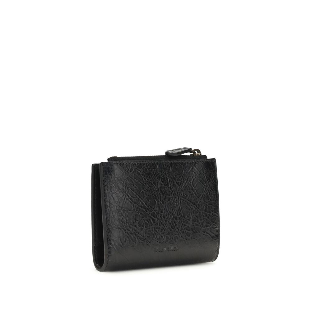 Balenciaga Black Lamb Ovis Aries Aries Wallet - Luxury Boutique Co