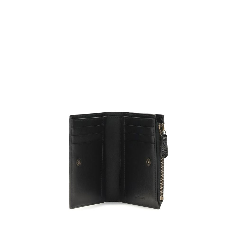 Balenciaga Black Lamb Ovis Aries Aries Wallet - Luxury Boutique Co