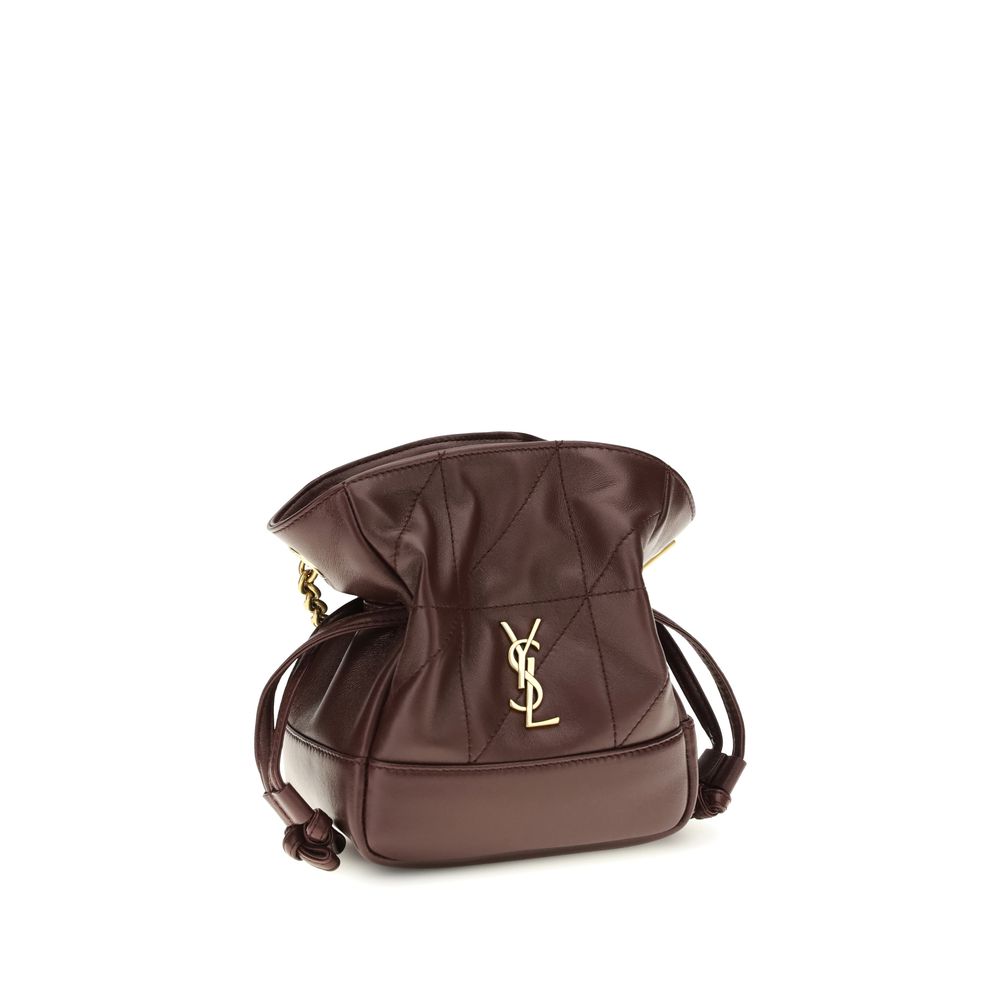 Saint Laurent Bordeaux Lamb Ovis Aries Aries Clutch Bag - Luxury Boutique Co