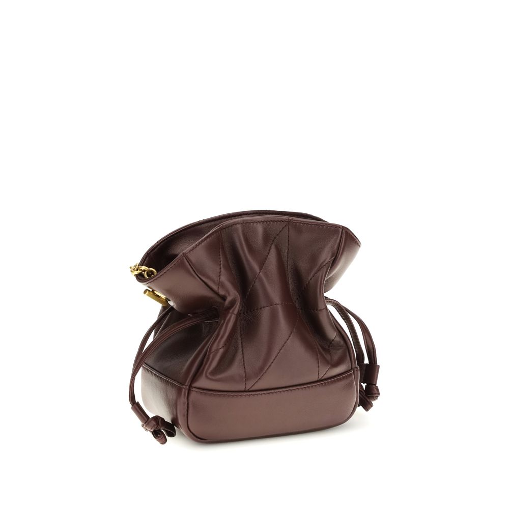 Saint Laurent Bordeaux Lamb Ovis Aries Aries Clutch Bag - Luxury Boutique Co