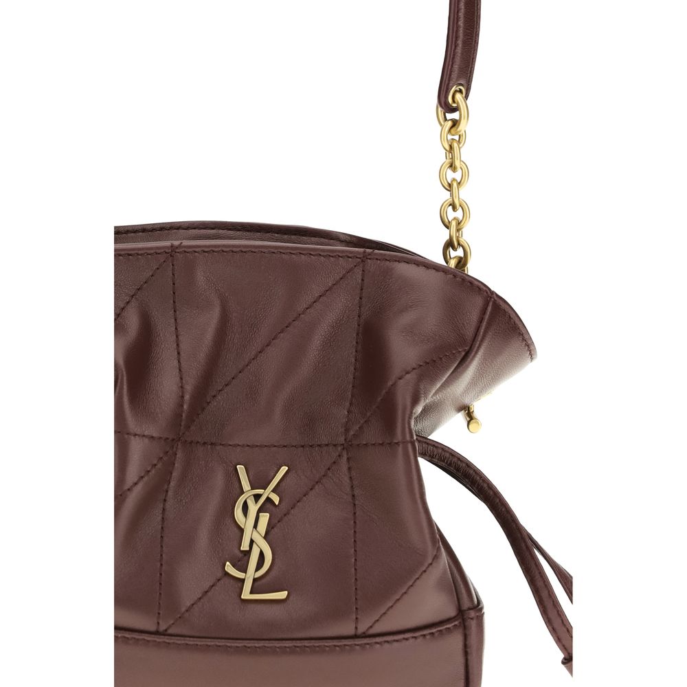 Saint Laurent Bordeaux Lamb Ovis Aries Aries Clutch Bag - Luxury Boutique Co