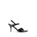 Balenciaga Black Calf Leather Bos Taurus Stiletto Heel Sandals - Luxury Boutique Co