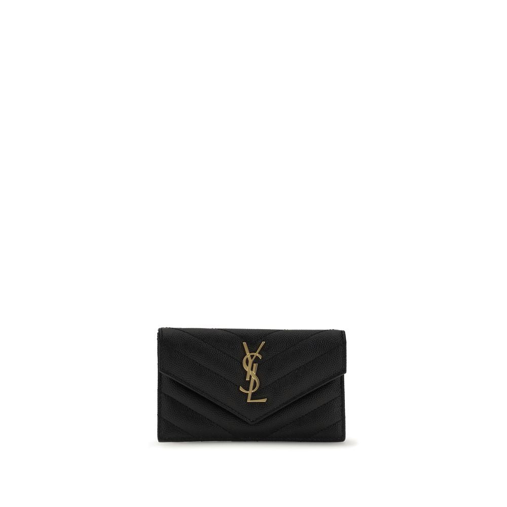 Saint Laurent Black Calf Leather Bos Taurus Wallet - Luxury Boutique Co