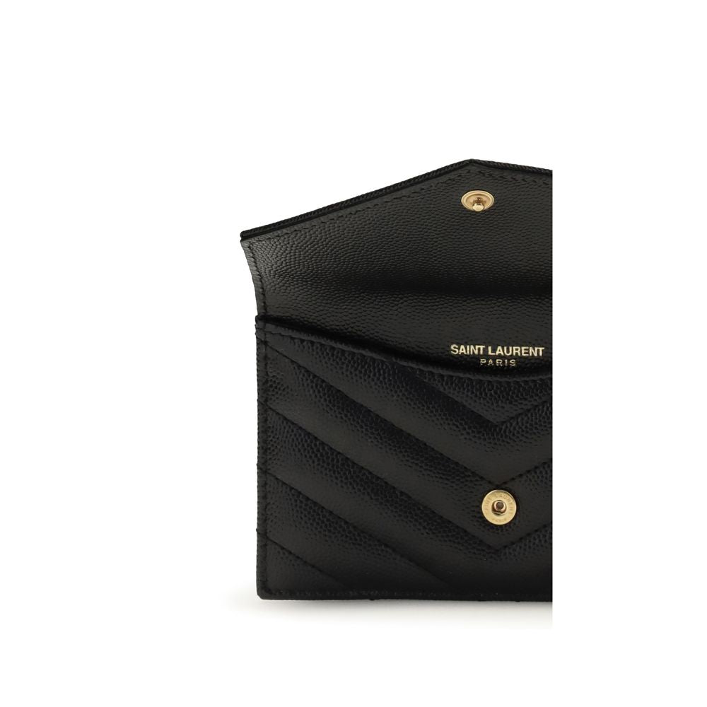 Saint Laurent Black Calf Leather Bos Taurus Wallet - Luxury Boutique Co