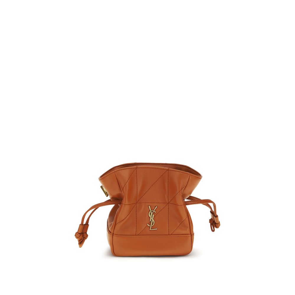 Saint Laurent Orange Lamb Ovis Aries Aries Clutch Bag - Luxury Boutique Co