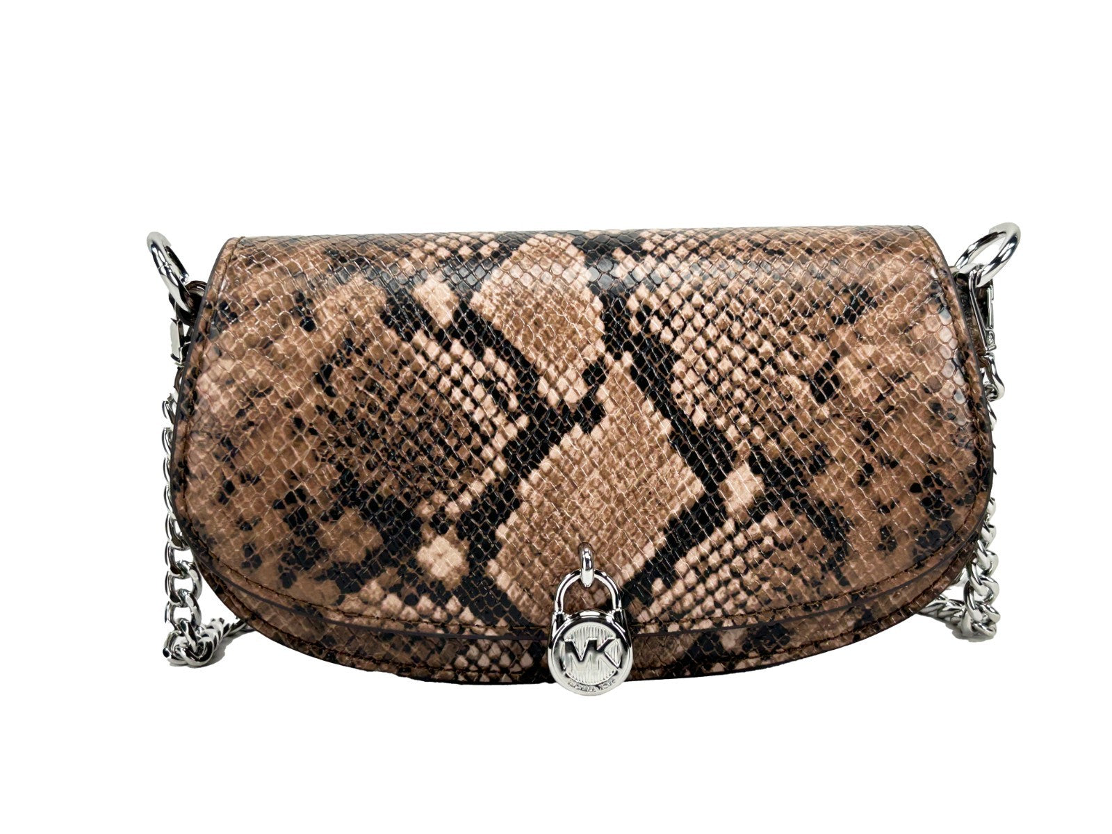 Michael Kors Mila Small Snakeskin Messenger Crossbody Bag - Luxury Boutique Co