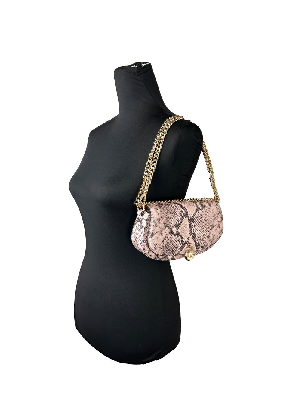 Michael Kors Mila Small Snakeskin Messenger Crossbody Bag - Luxury Boutique Co