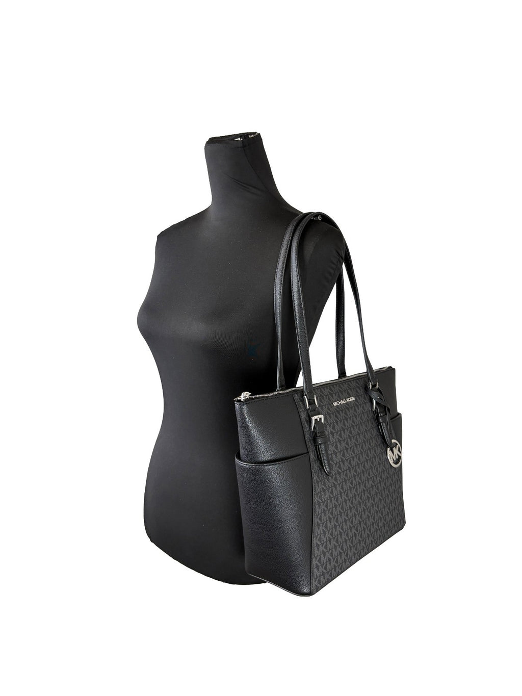 Michael Kors Charlotte Leather Top Zip Tote Bag - Luxury Boutique Co