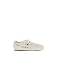 Prada Beige Fabric Low Top Sneakers - Luxury Boutique Co