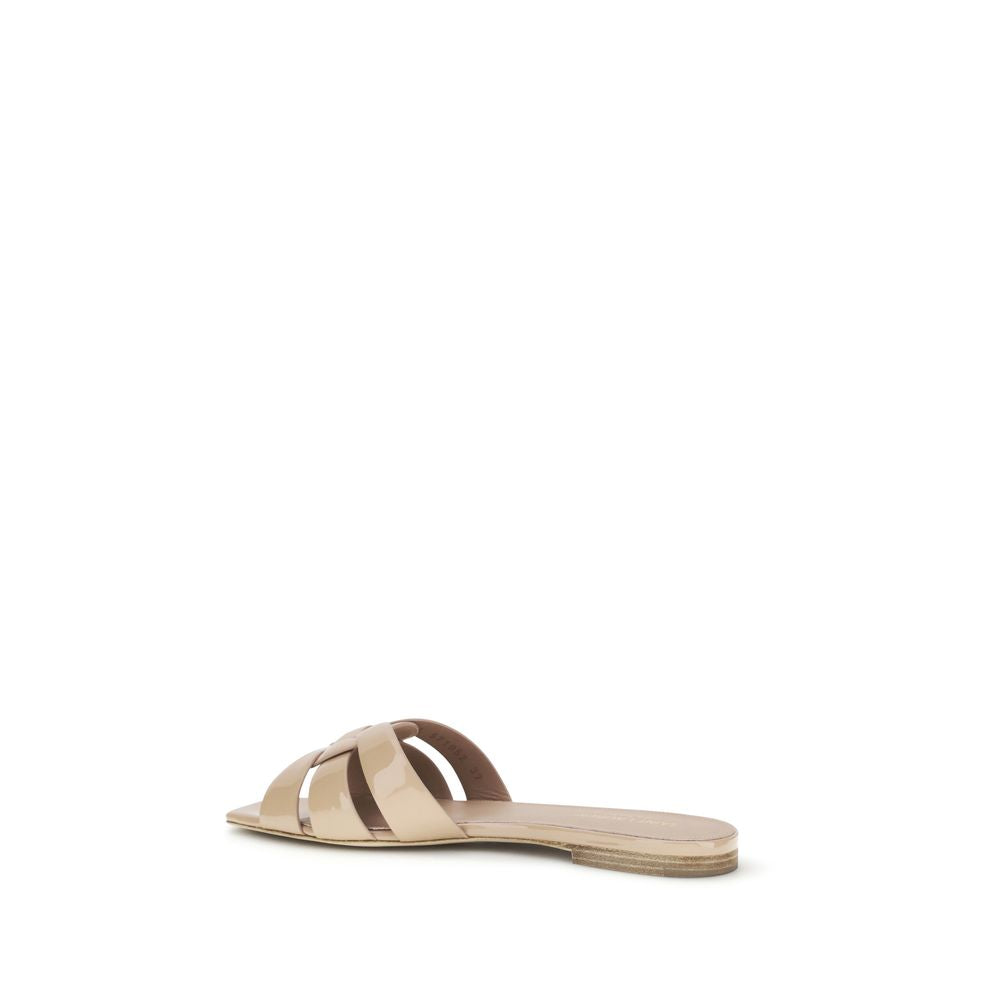 Saint Laurent Multicolor Calf Leather Bos Taurus Flat Sandals - Luxury Boutique Co