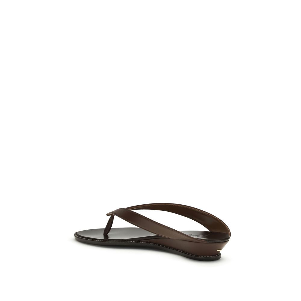 Giuseppe Zanotti Brown Calf Leather Bos Taurus Platform Sandals - Luxury Boutique Co