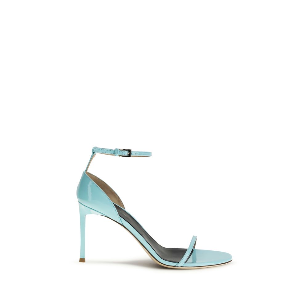 Tom Ford Blue Calf Leather Bos Taurus Stiletto Heel Sandals - Luxury Boutique Co
