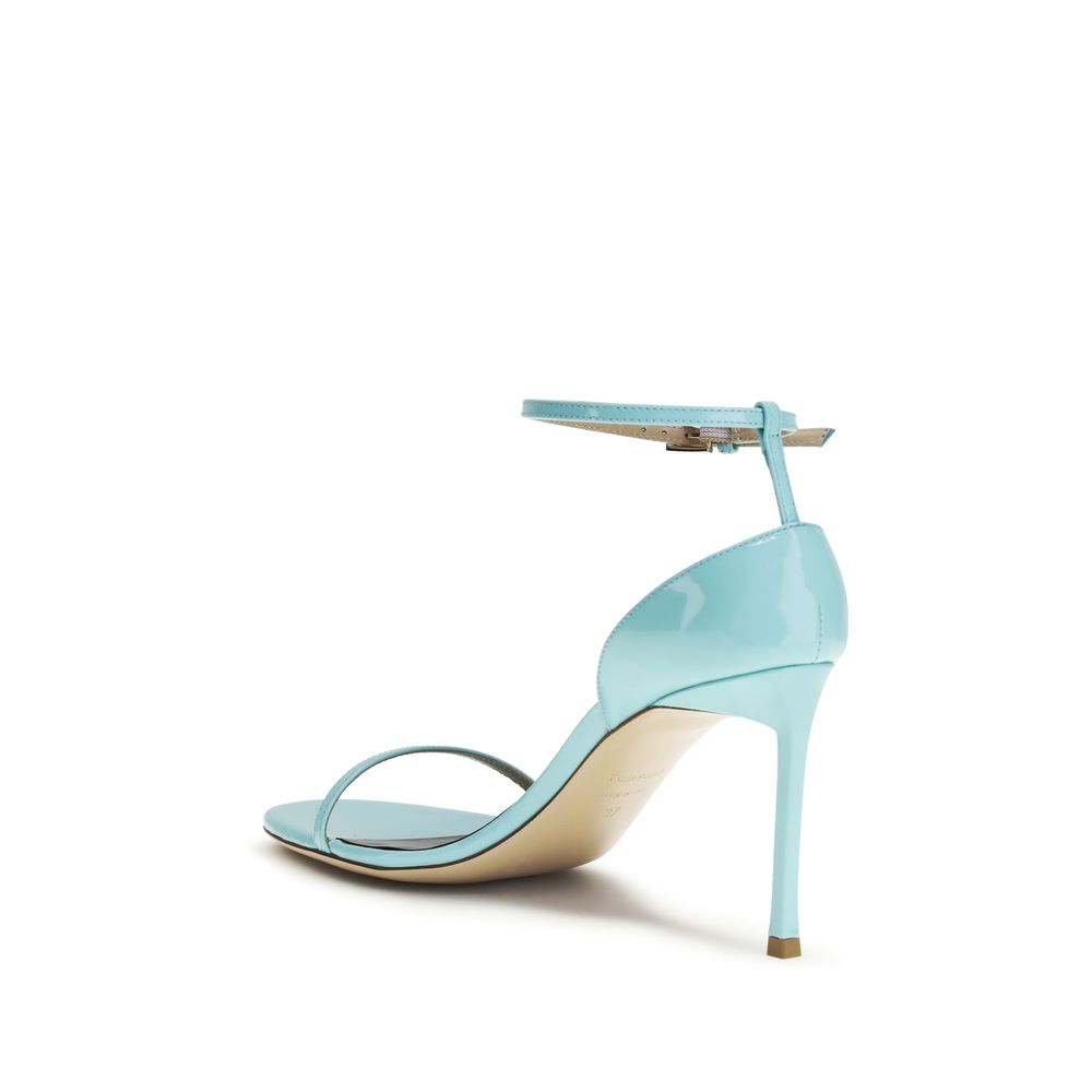 Tom Ford Blue Calf Leather Bos Taurus Stiletto Heel Sandals - Luxury Boutique Co