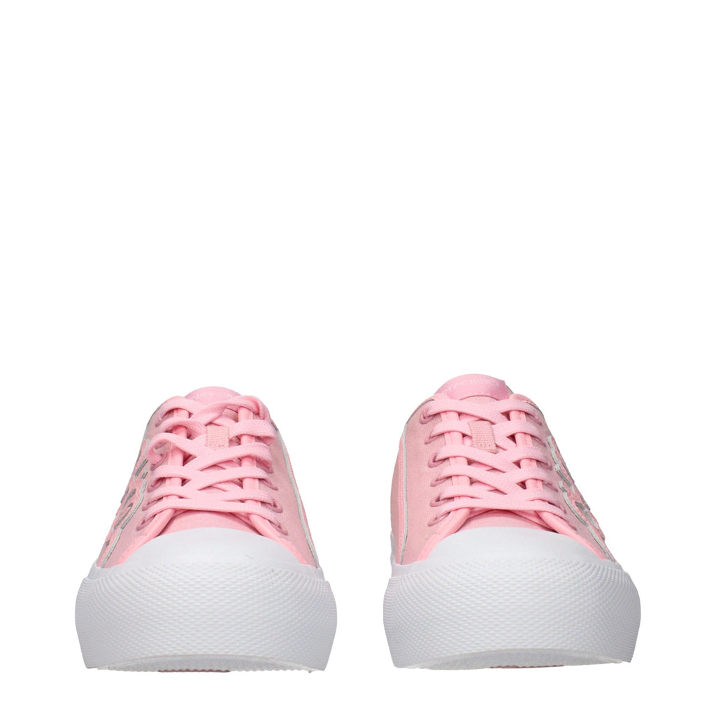Jimmy Choo Pink Fabric Low Top Sneakers - Luxury Boutique Co