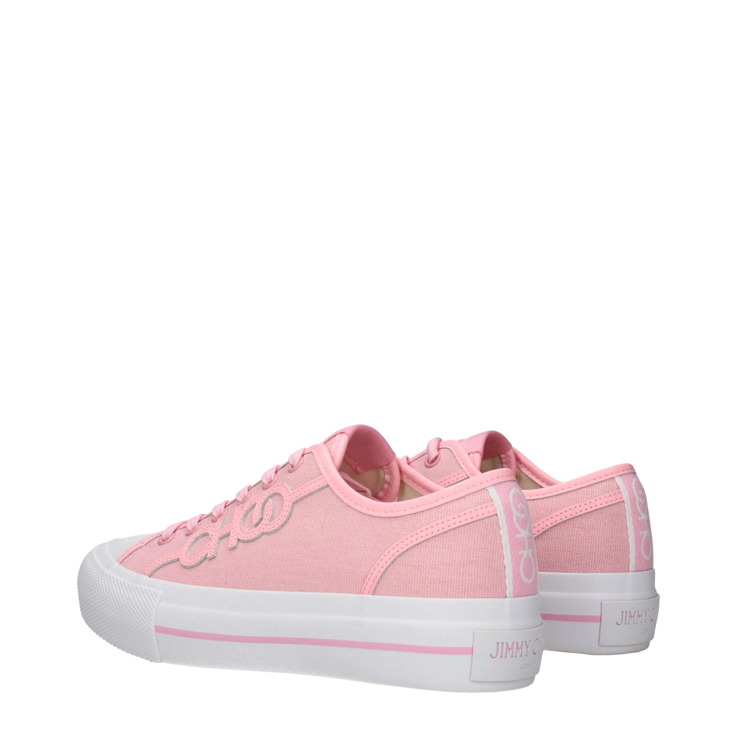 Jimmy Choo Pink Fabric Low Top Sneakers - Luxury Boutique Co