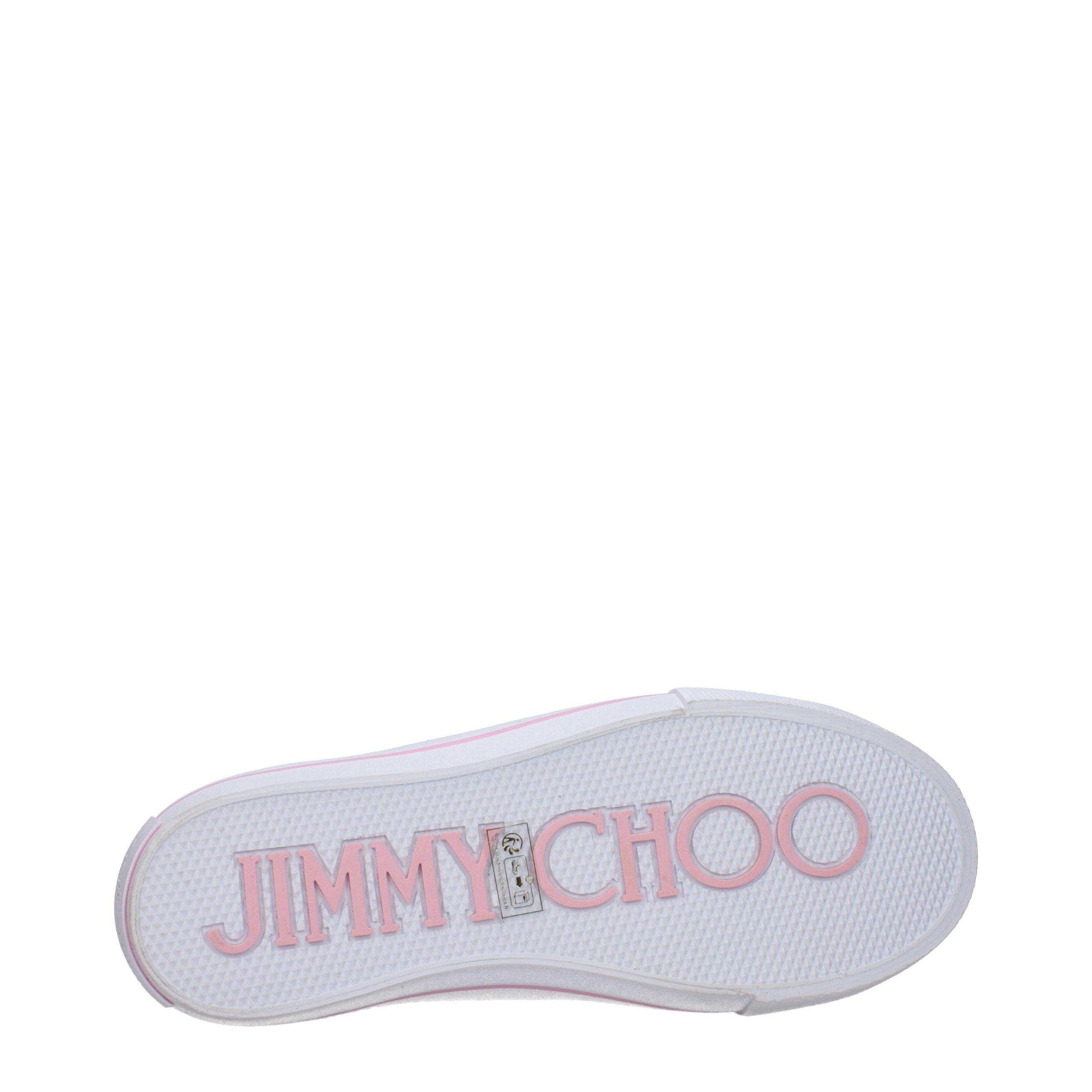 Jimmy Choo Pink Fabric Low Top Sneakers - Luxury Boutique Co