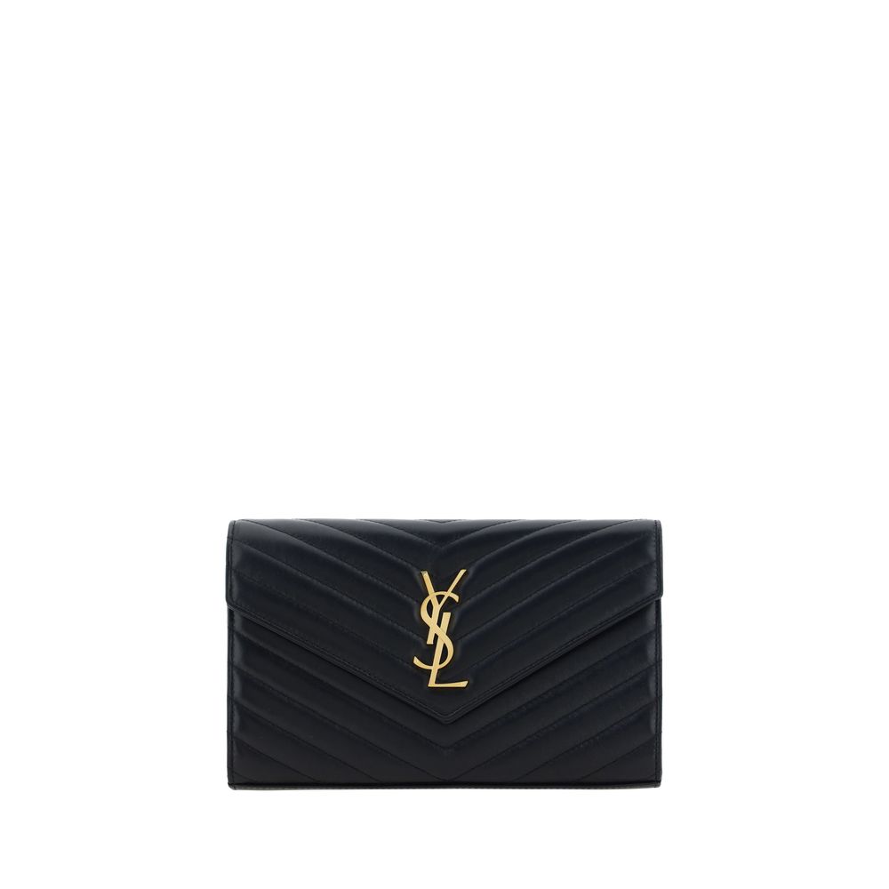 Saint Laurent Black Calf Leather Bos Taurus Shoulder Bag - Luxury Boutique Co