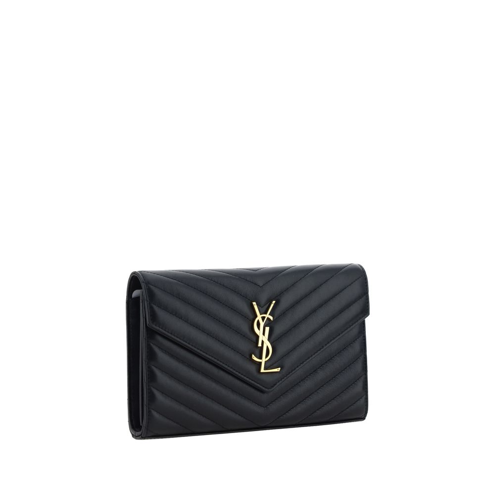 Saint Laurent Black Calf Leather Bos Taurus Shoulder Bag - Luxury Boutique Co