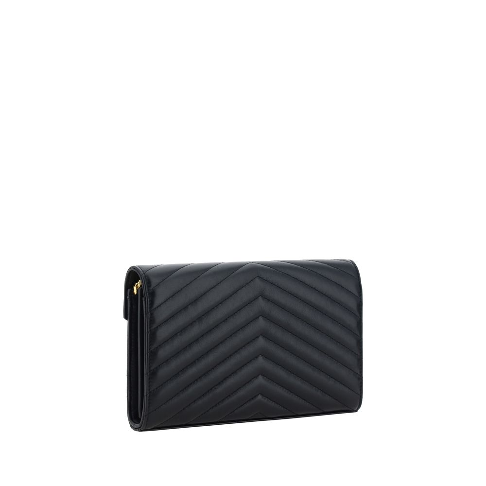 Saint Laurent Black Calf Leather Bos Taurus Shoulder Bag - Luxury Boutique Co