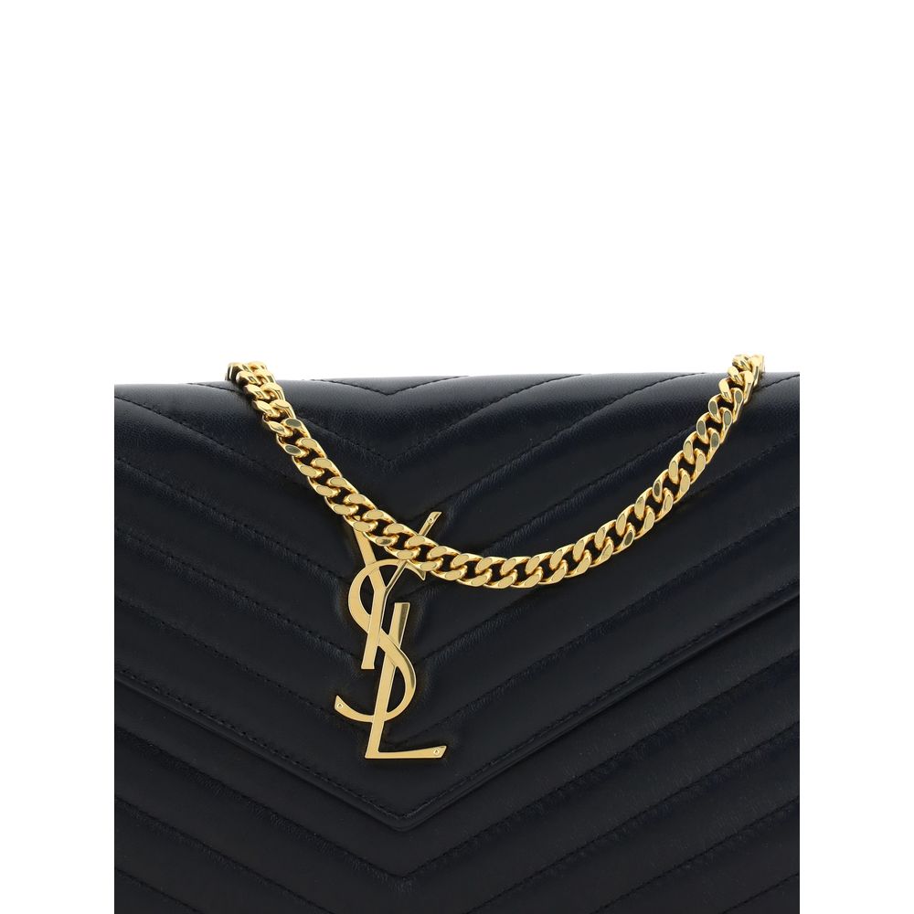 Saint Laurent Black Calf Leather Bos Taurus Shoulder Bag - Luxury Boutique Co