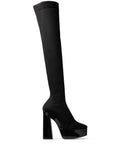 Jimmy Choo Black Fabric Over The Knee - Luxury Boutique Co