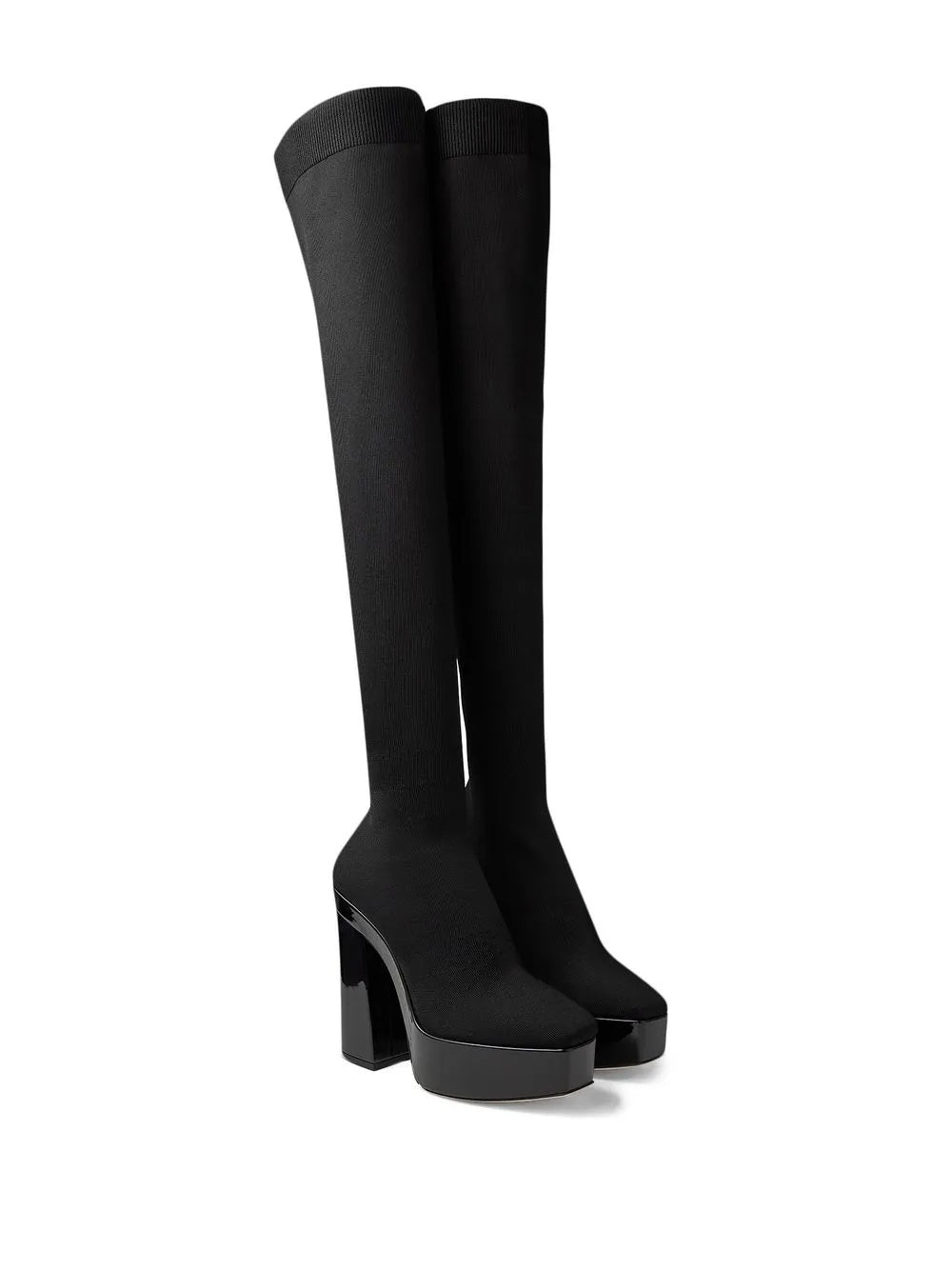 Jimmy Choo Black Fabric Over The Knee - Luxury Boutique Co