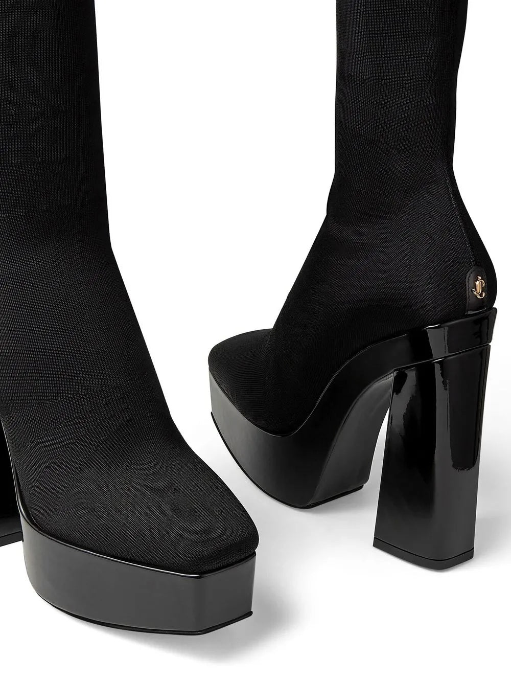 Jimmy Choo Black Fabric Over The Knee - Luxury Boutique Co