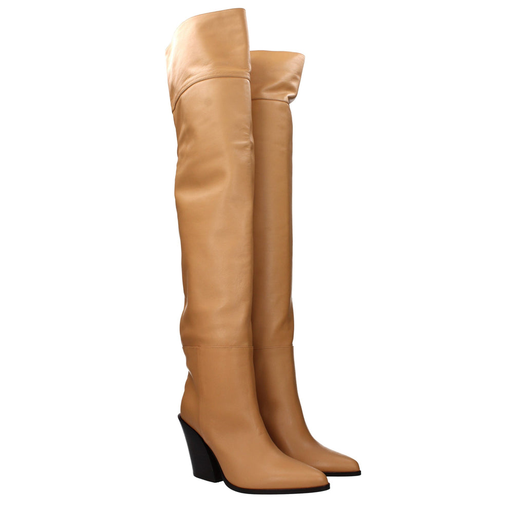 Jimmy Choo Beige Leather Ankle Boots - Luxury Boutique Co