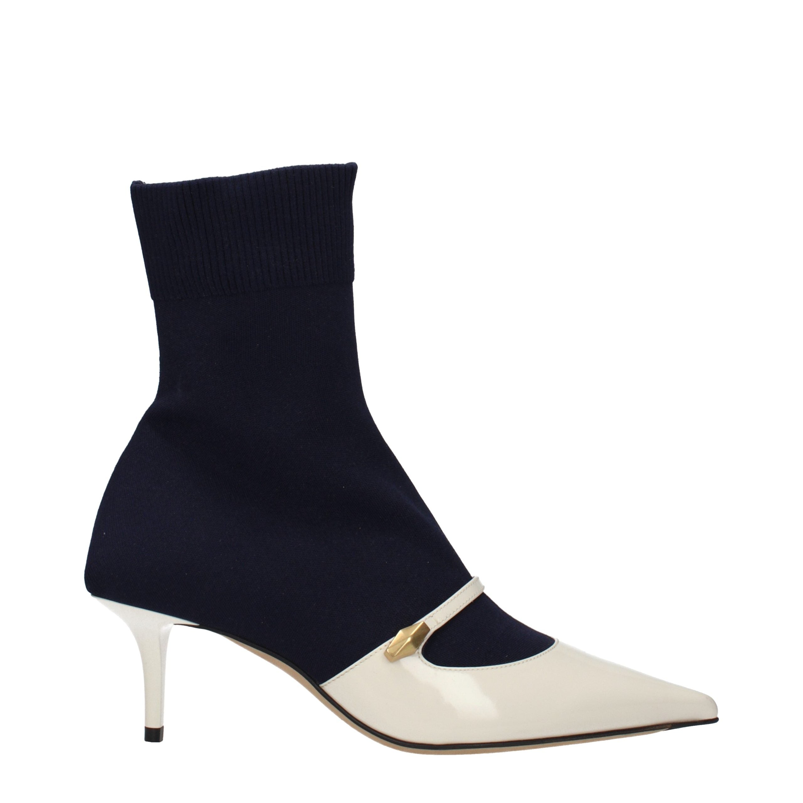 Jimmy Choo Blue Fabric Ankle Boots - Luxury Boutique Co