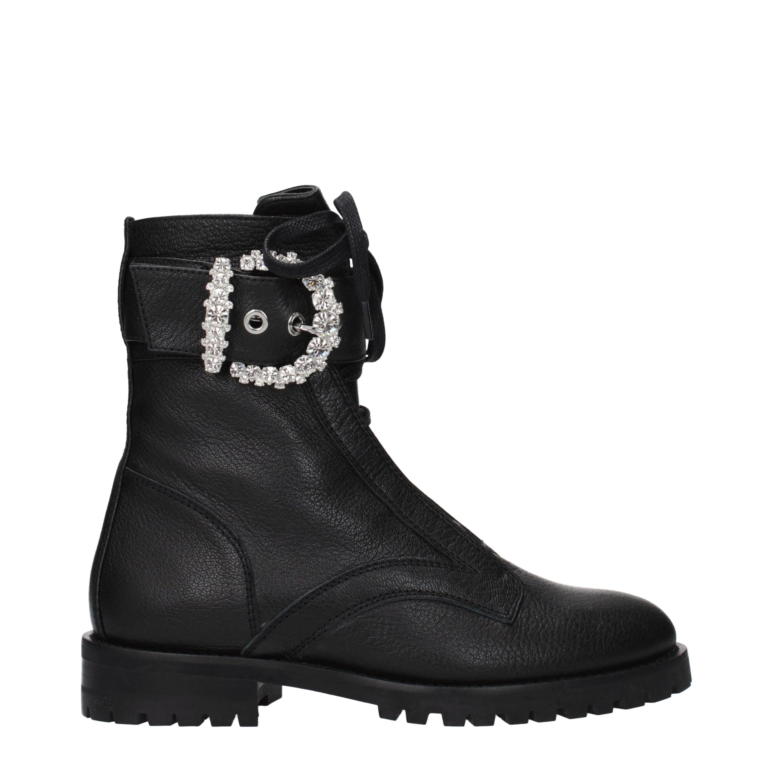Jimmy Choo Black Leather Ankle Boots - Luxury Boutique Co