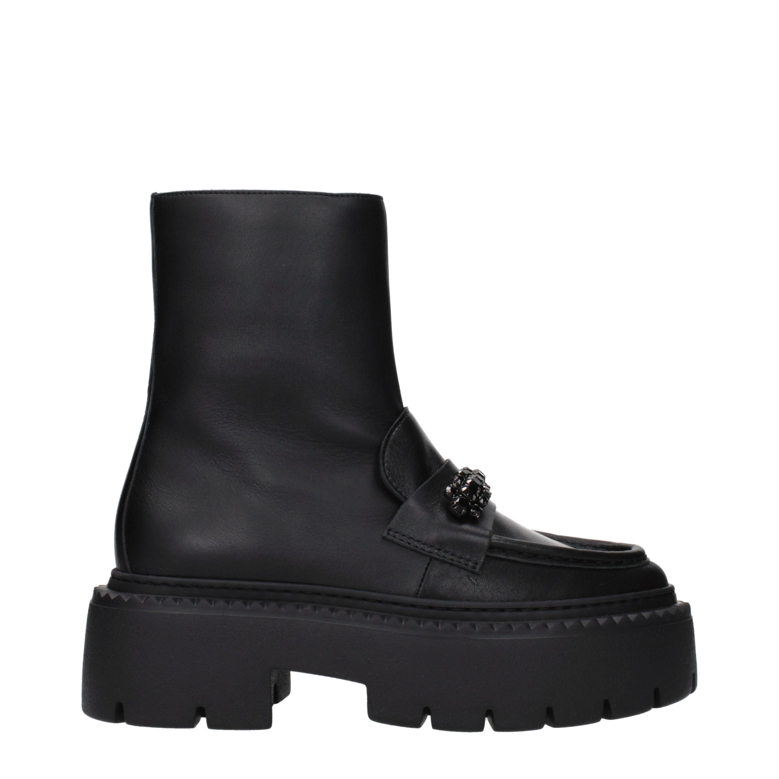 Jimmy Choo Black Leather Ankle Boots - Luxury Boutique Co