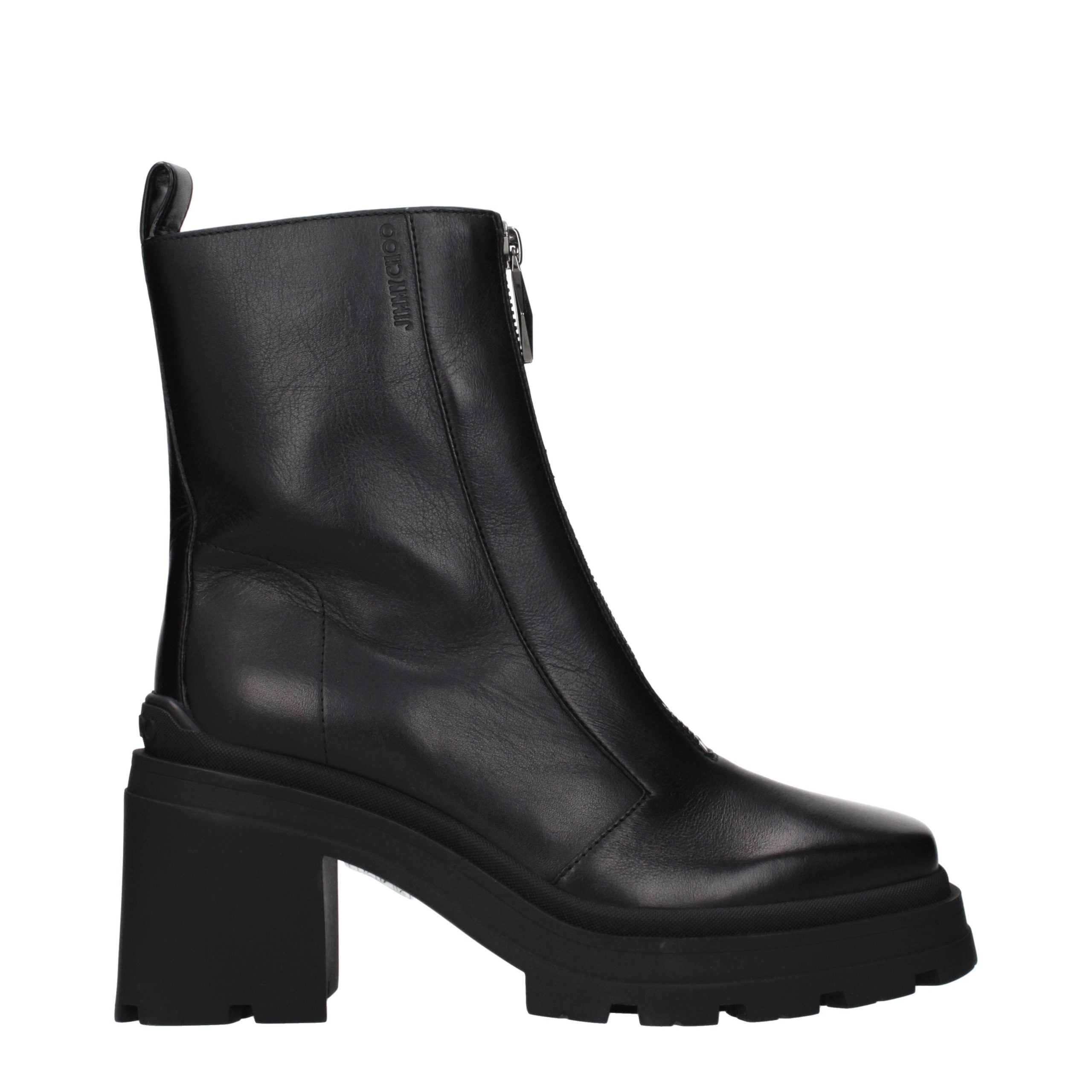 Jimmy Choo Black Leather Ankle Boots - Luxury Boutique Co