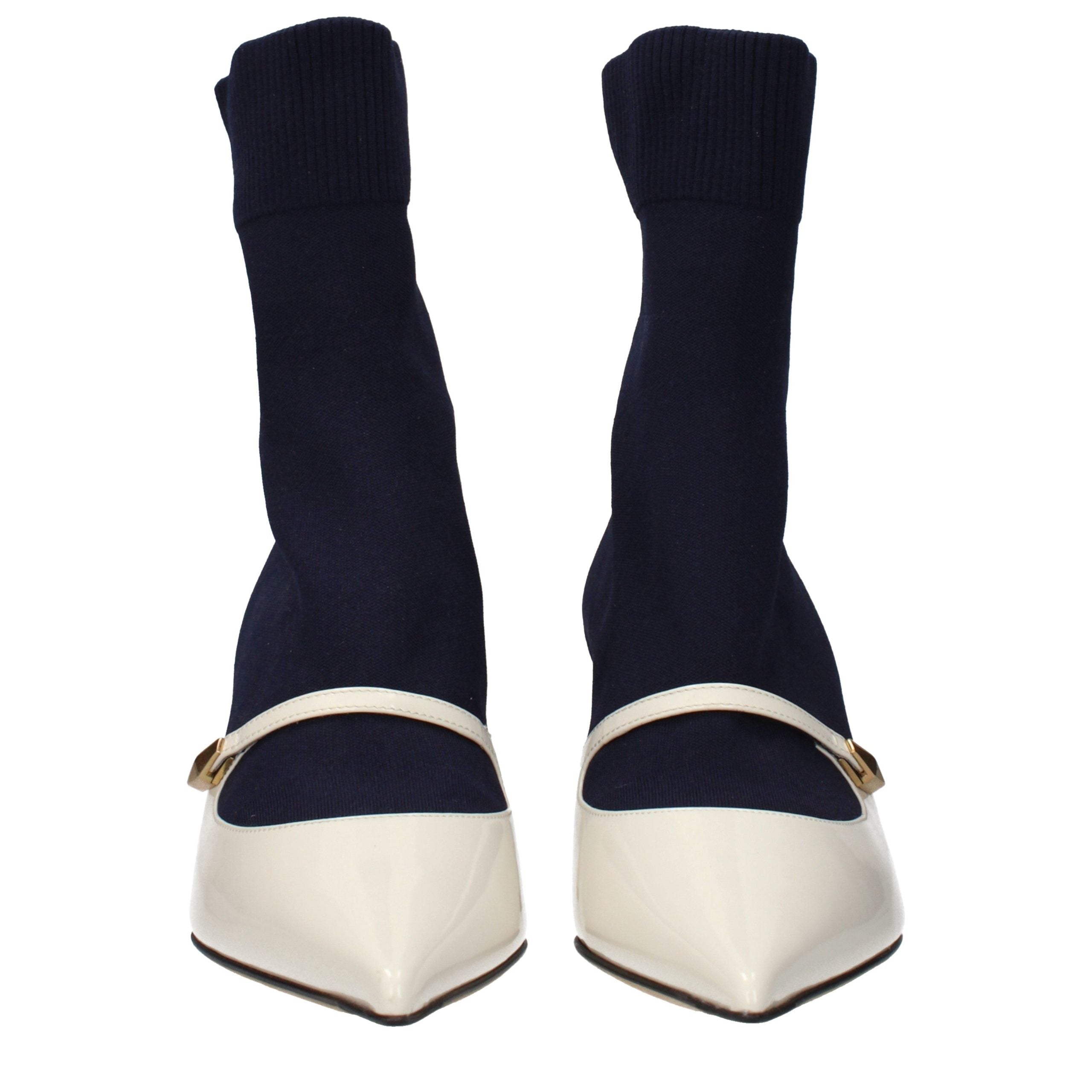 Jimmy Choo Blue Fabric Ankle Boots - Luxury Boutique Co