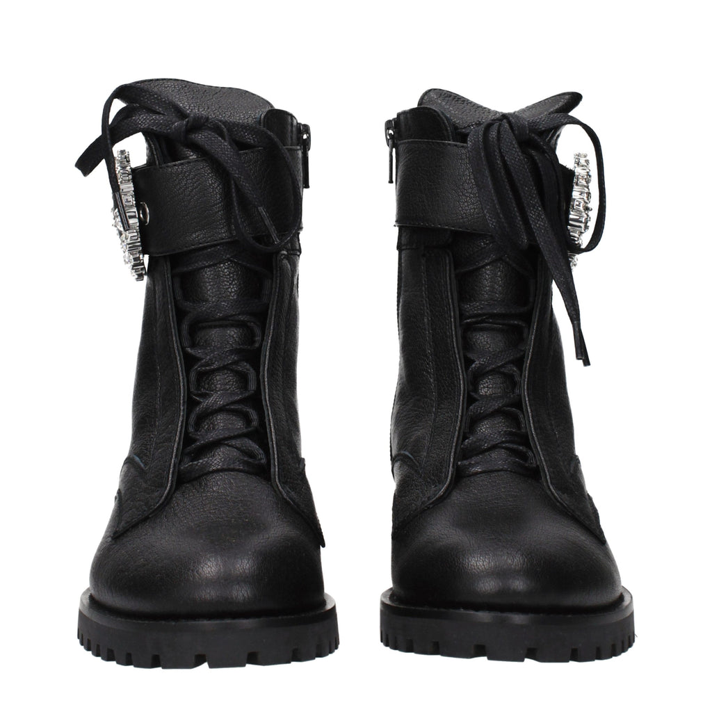 Jimmy Choo Black Leather Ankle Boots - Luxury Boutique Co