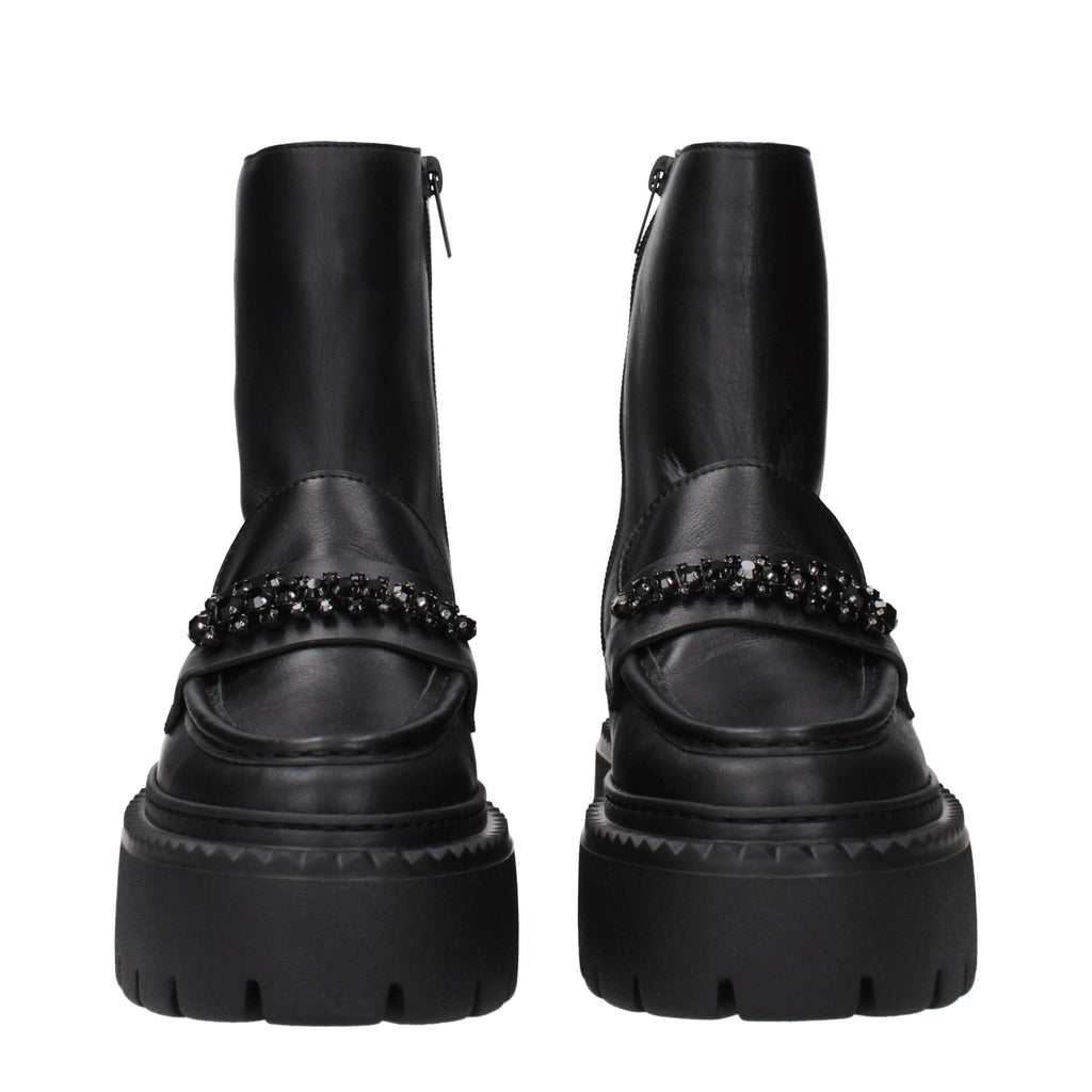 Jimmy Choo Black Leather Ankle Boots - Luxury Boutique Co