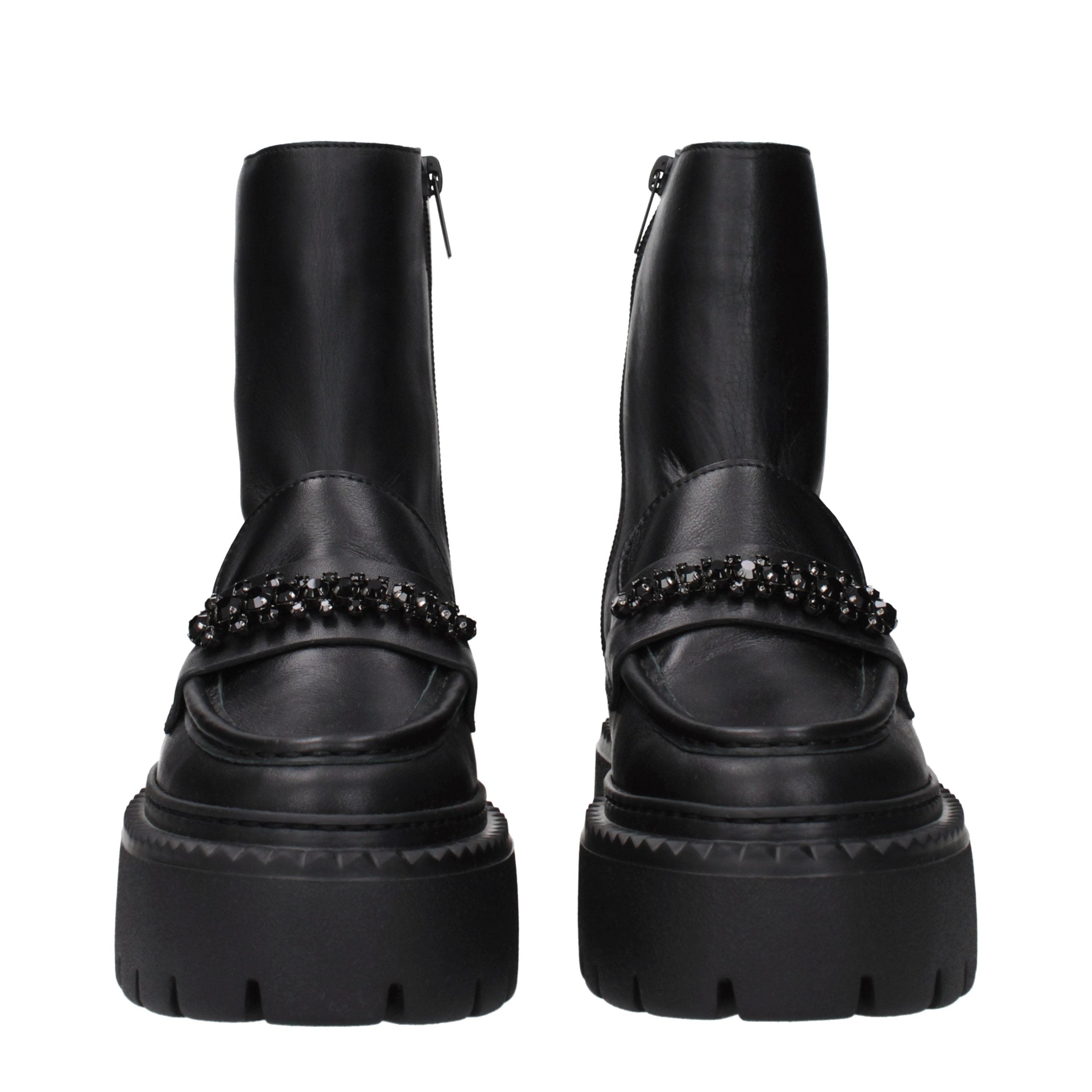 Jimmy Choo Black Leather Ankle Boots - Luxury Boutique Co