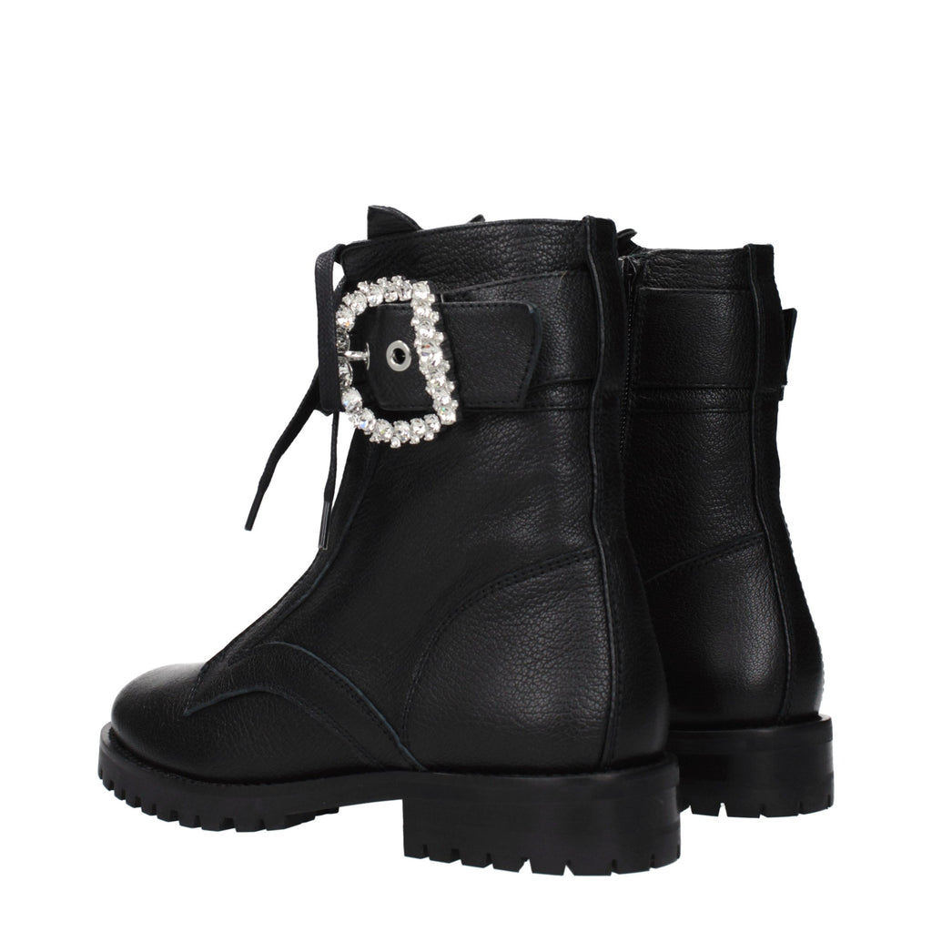 Jimmy Choo Black Leather Ankle Boots - Luxury Boutique Co