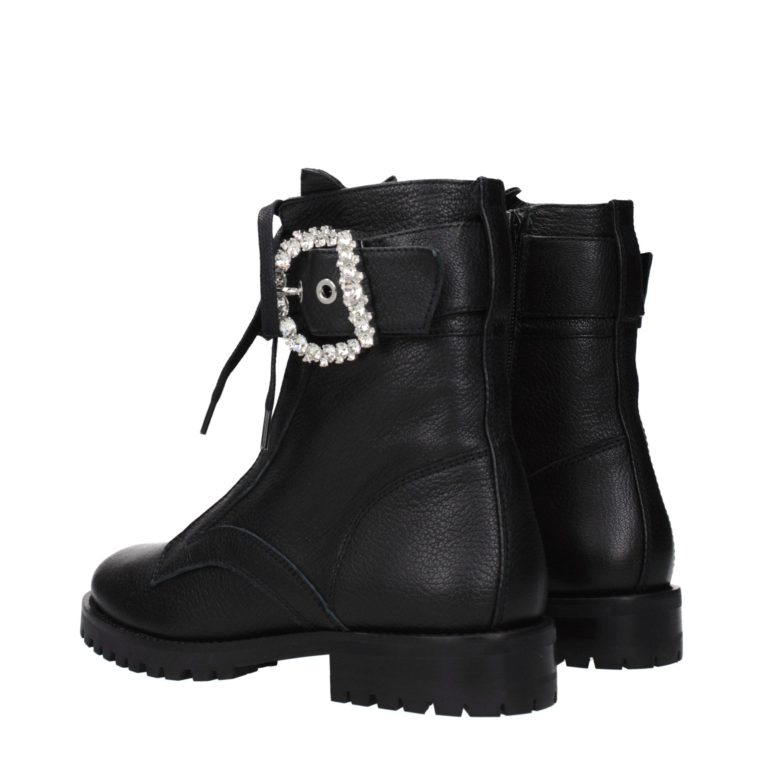 Jimmy Choo Black Leather Ankle Boots - Luxury Boutique Co
